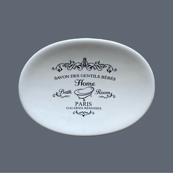 Other - Soap Dish | Paris Theme | Ivory | Ceramic |Bathroom Accessory